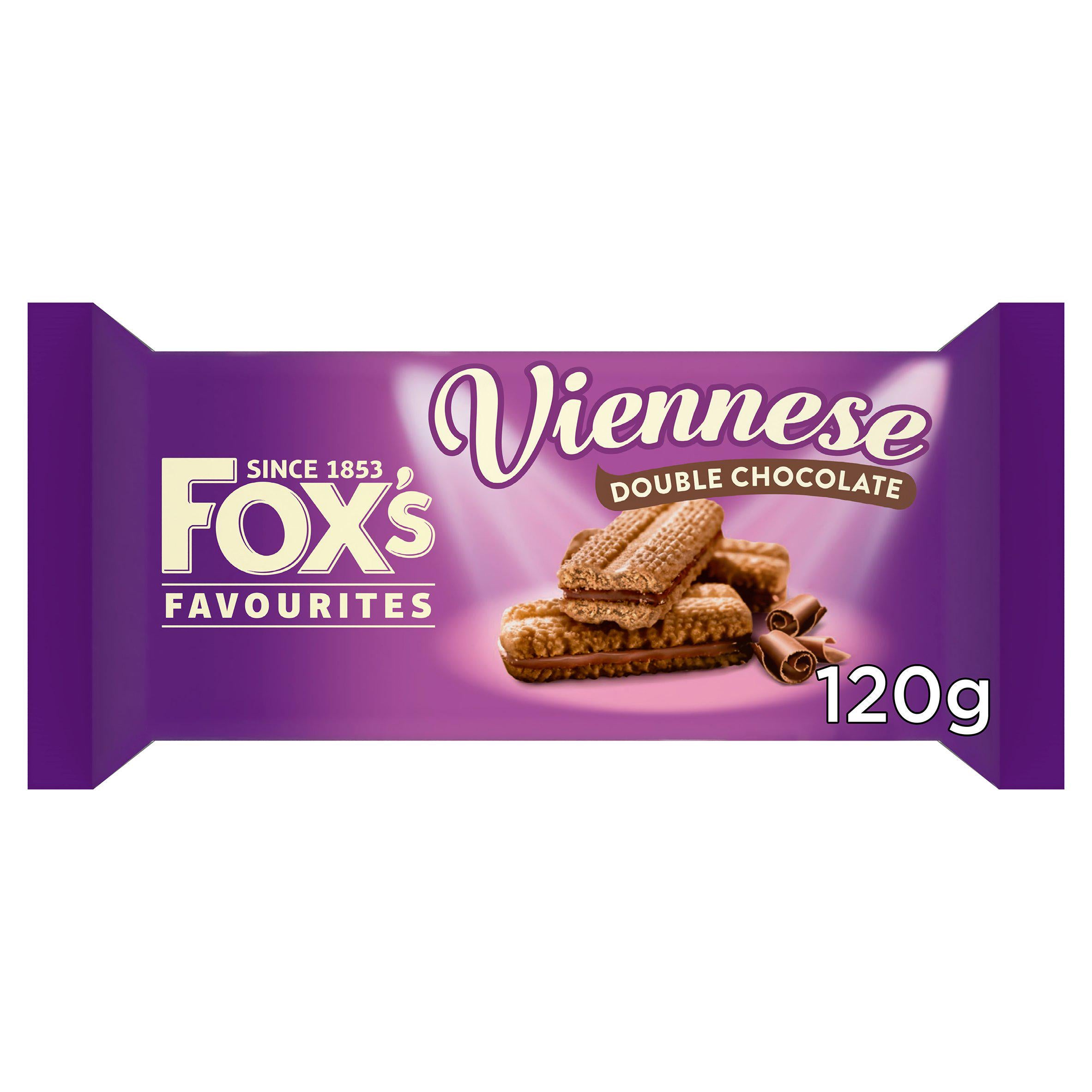 Fox's Double Chocolate Viennese Biscuits 120g - Out of Date